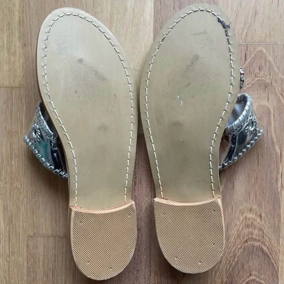 Jack Rogers Jacks Flat Sandal in Silver size 9 - Picture 4 of 4